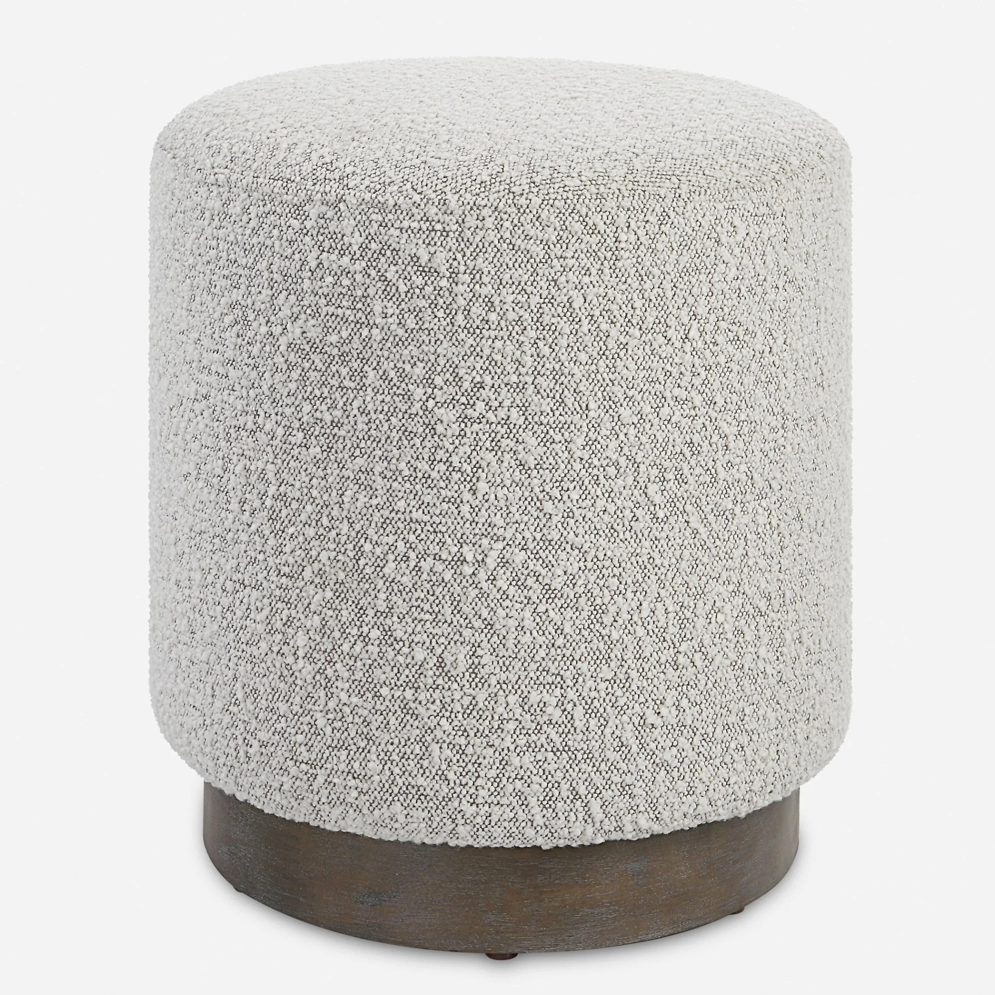 Upholstered Pouf Ottoman - 18 - Gray and Brown