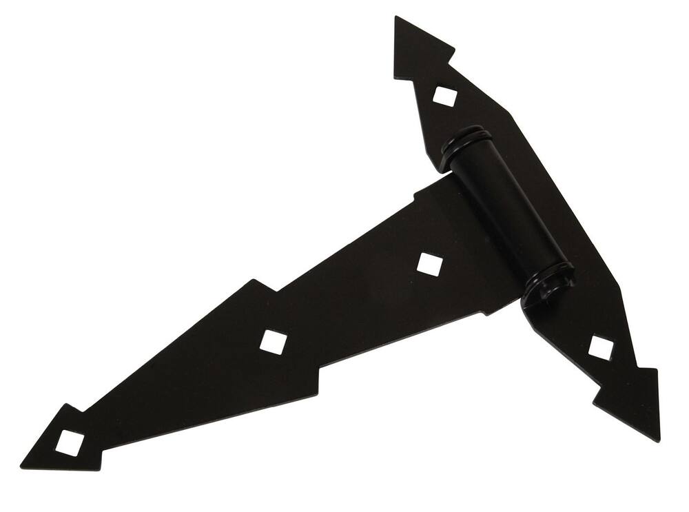 Hillman T-Hinge Ornament, For Narrow Mounting, Removable Pins, Black, 8-in