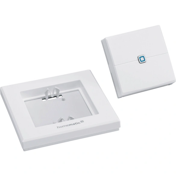 Wandtaster, 2-fach, weiß, inkl. Batterien