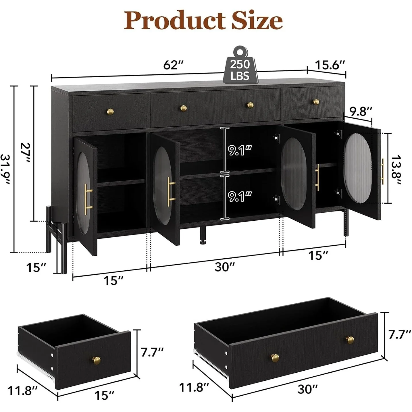 Buffet Cabinet with Storage,Large Sideboard Cabinet,Coffee Bar Cabinets