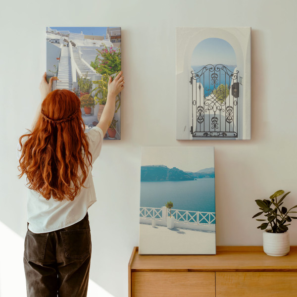 Obraz canvas 3 częściowy Śródziemnomorski widok | 3x40x60 | Wallfluent