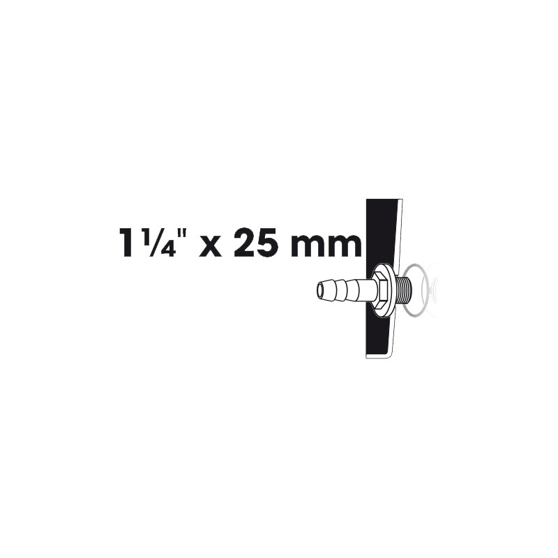 Embout à olive filetage extérieur 5/4 x 25 mm UBBINK