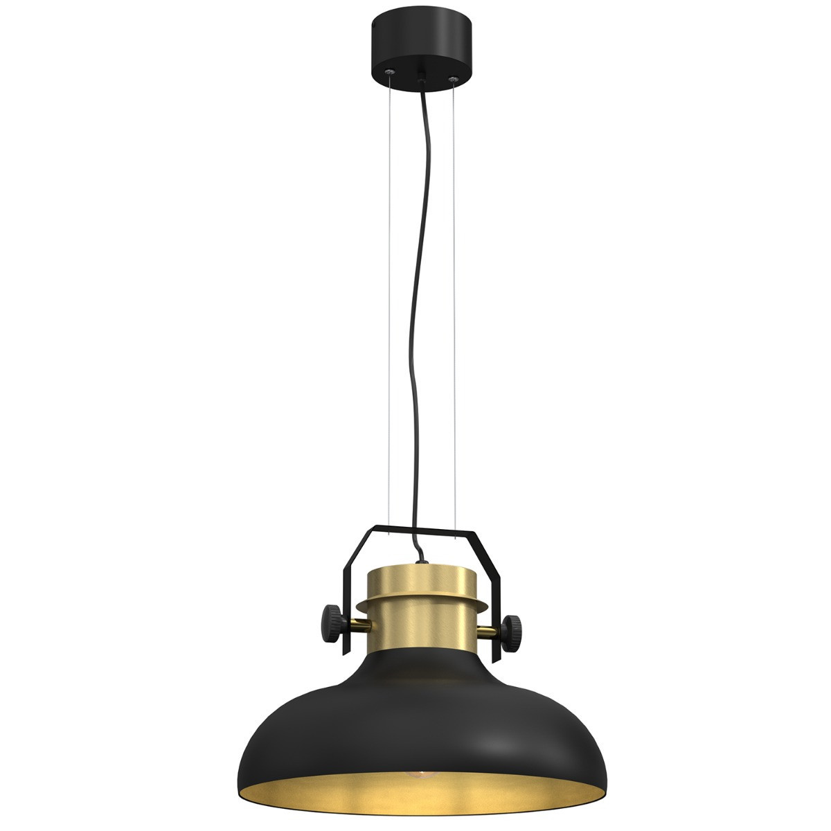 Lampa wisząca czarny matowa-złoty mat Helsing 1xE27x15W Luminex
