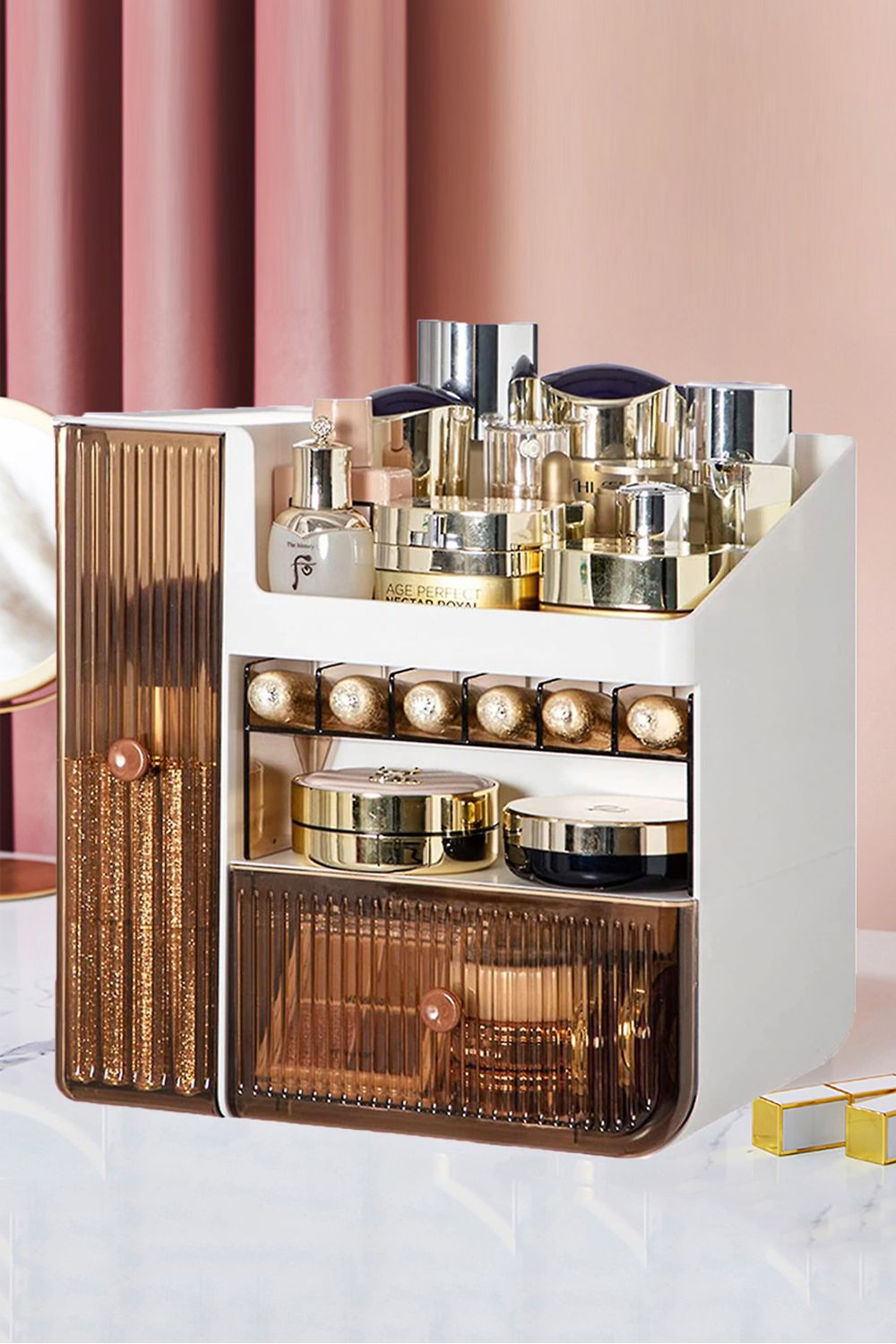 The hot sale Large Makeup Storage Organizer Cosmetic Skincare Display Box