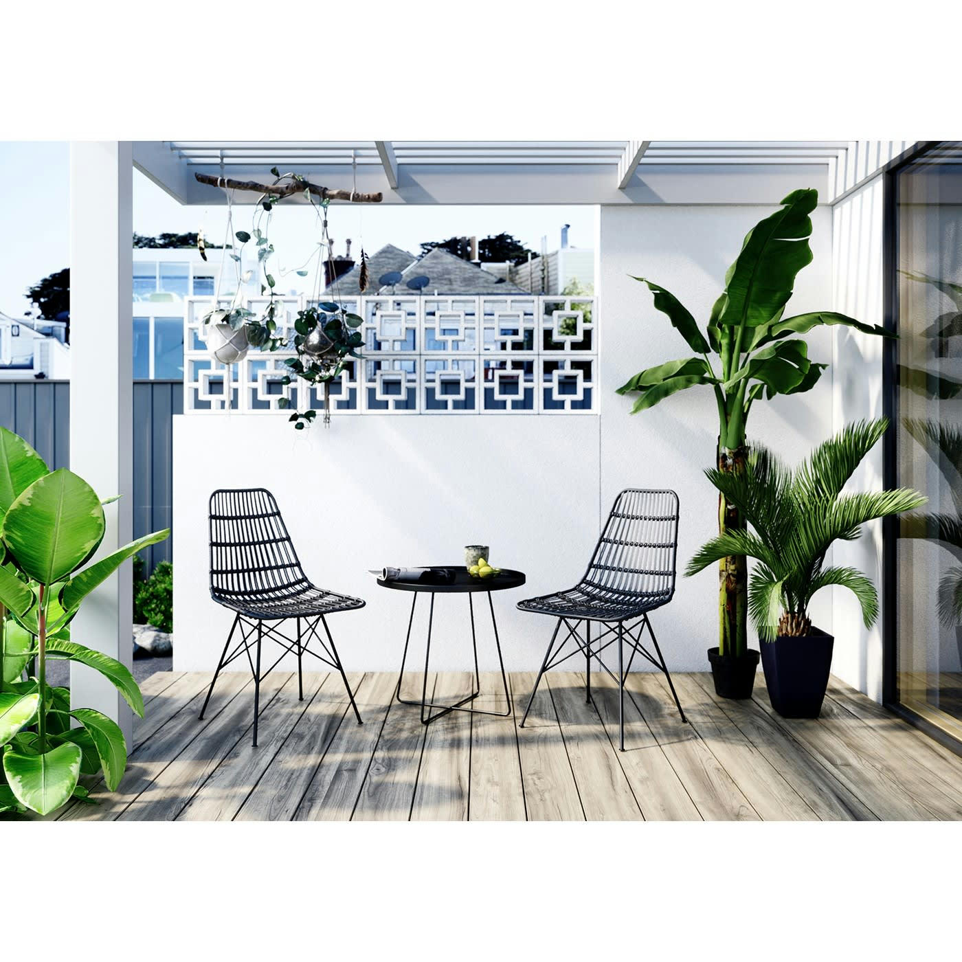 CYCAS TREE - Plante artificielle palmier en polyéthylène et béton H78