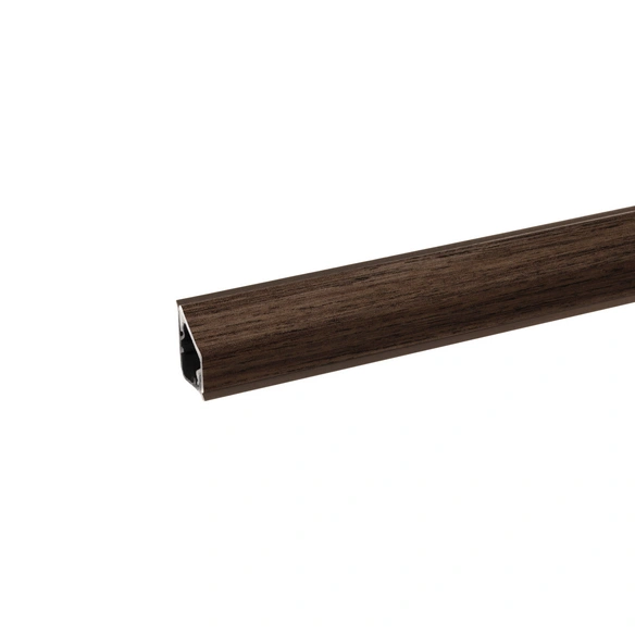 Wandanschlussleiste, BxHxT: 2,4 x 1,6 x 410 cm, dunkelbraun
