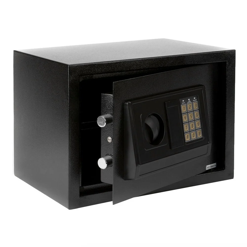 13.7'' Small Size Electronic Digital Steel Safe Strongbox Black