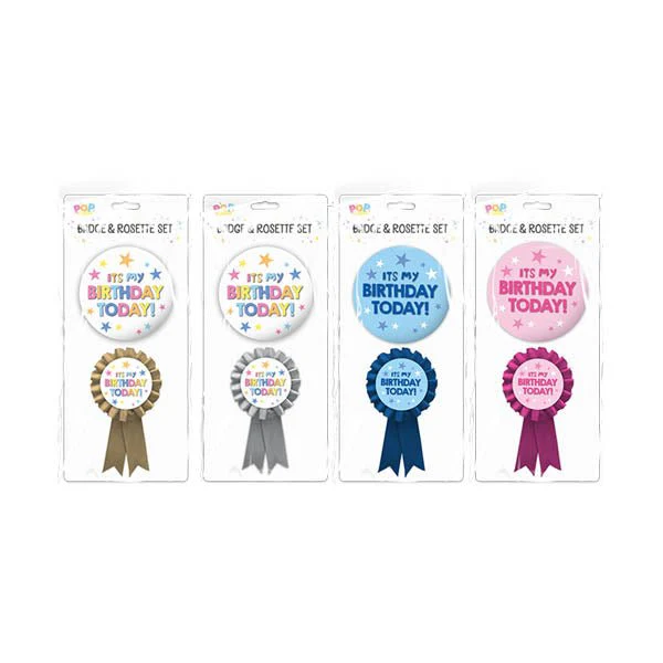 Pop Party Badge & Rosette Set