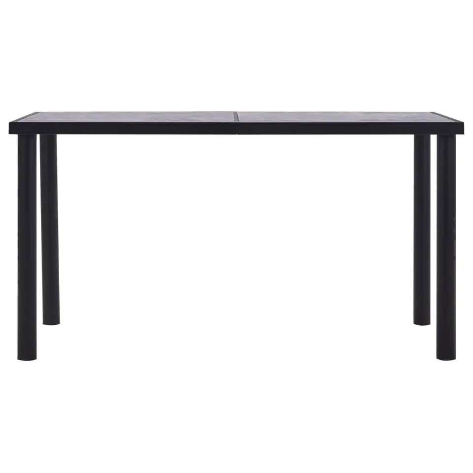 vidaXL - Eettafel - Zwart - MDF - 140 x 70 x 75 cm