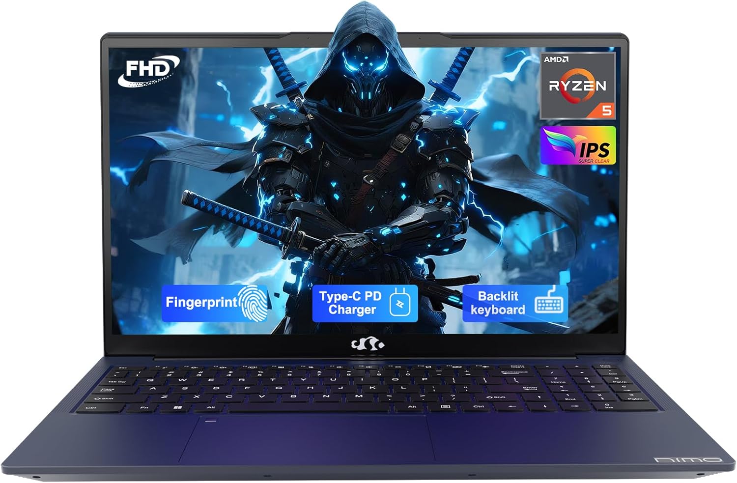 15.6'' IPS FHD-Laptop  32GB RAM 1TB SSD AMD Ryzen 5(Beat i5-1135G7  4 Cores Up to 3.7GHz) Student Computer with 65W Type-C  2 Years Warranty  Fingerprint  Backlit Keyboard  BT5.2  Numpad  for Home