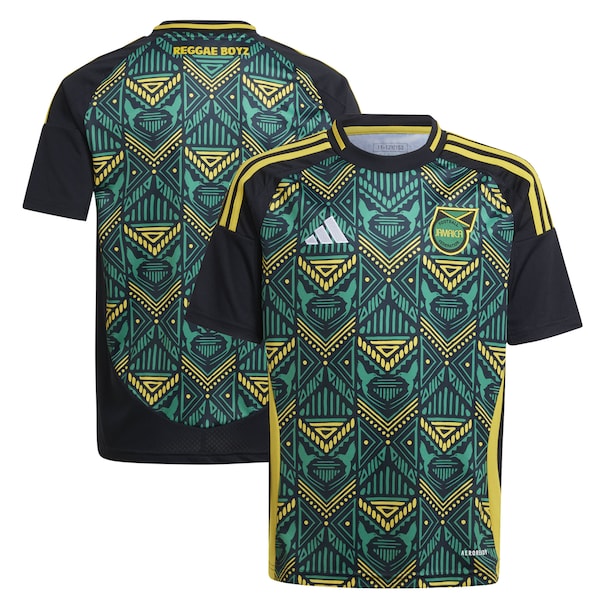 Jamaica National Team adidas Youth 2024 Away Replica Jersey - Black/Yellow