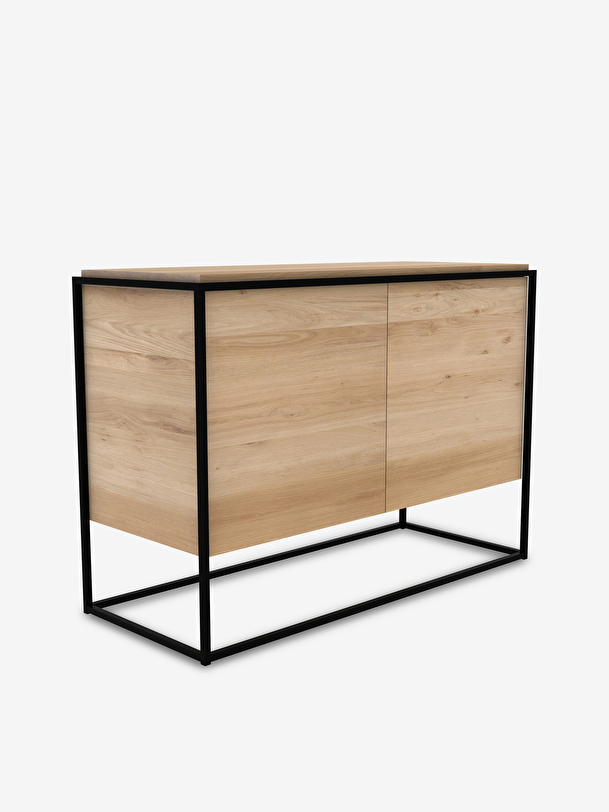 Buffet monolit 2 portes - ethnicraft chene clair