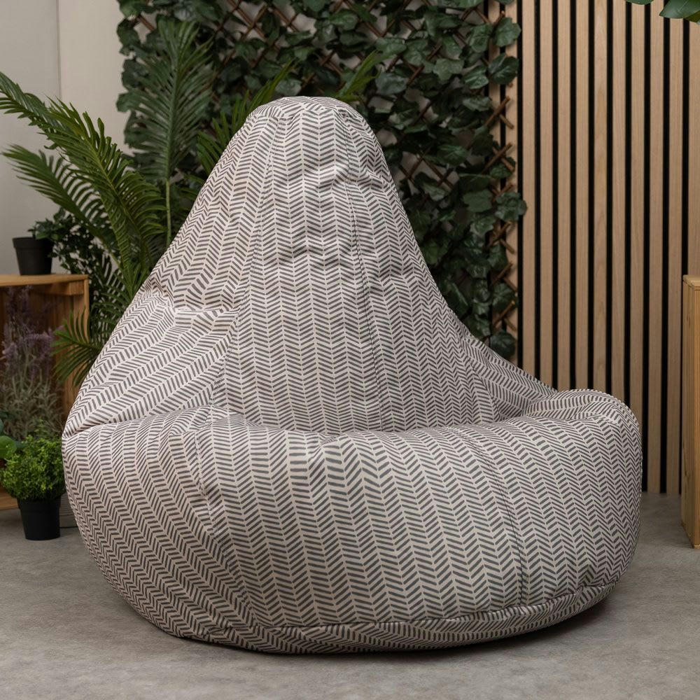 - Lot de 4 coussins d'extérieur multico/chevron 43x43