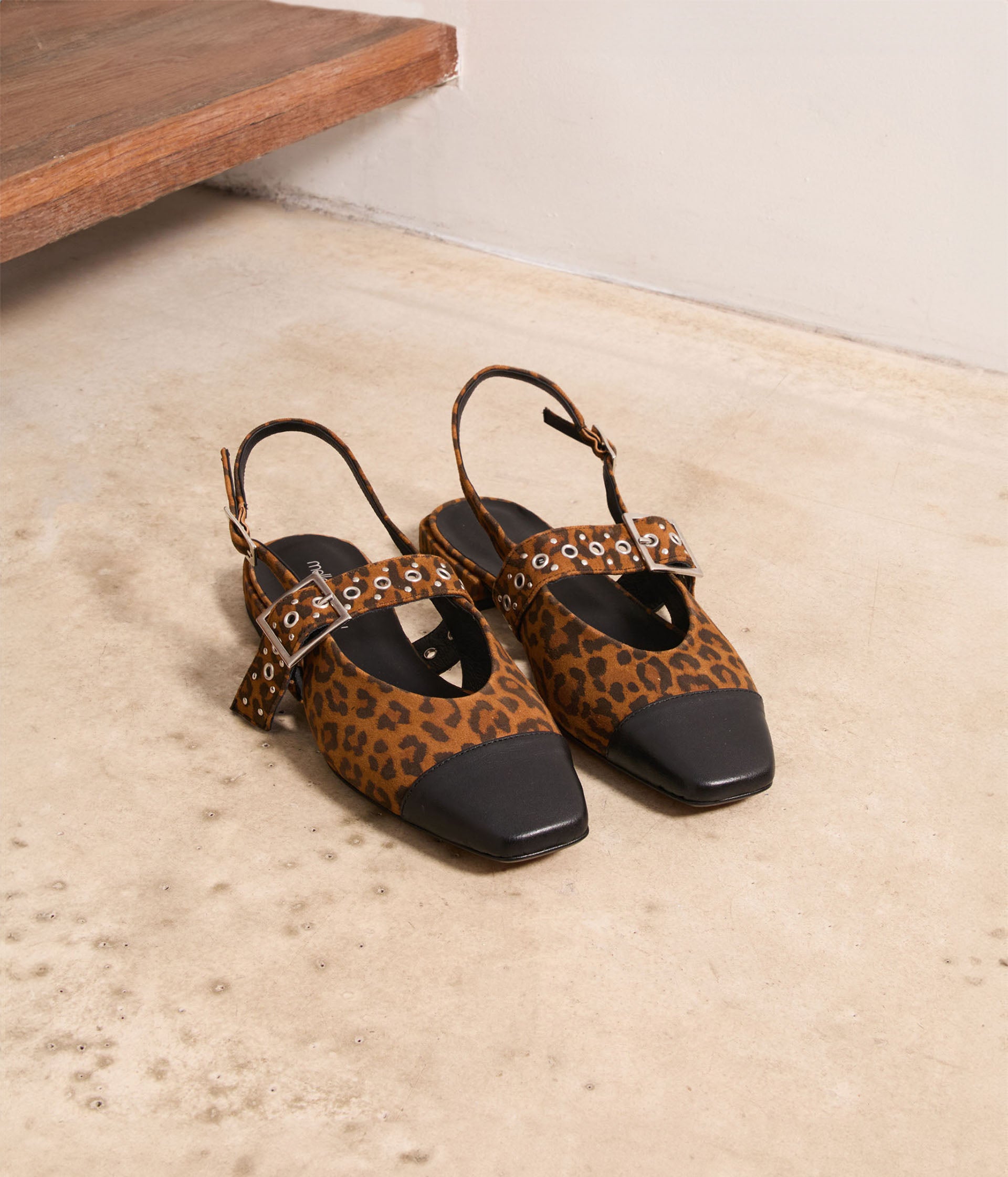 Slingbacks motif léopard Mirabelle