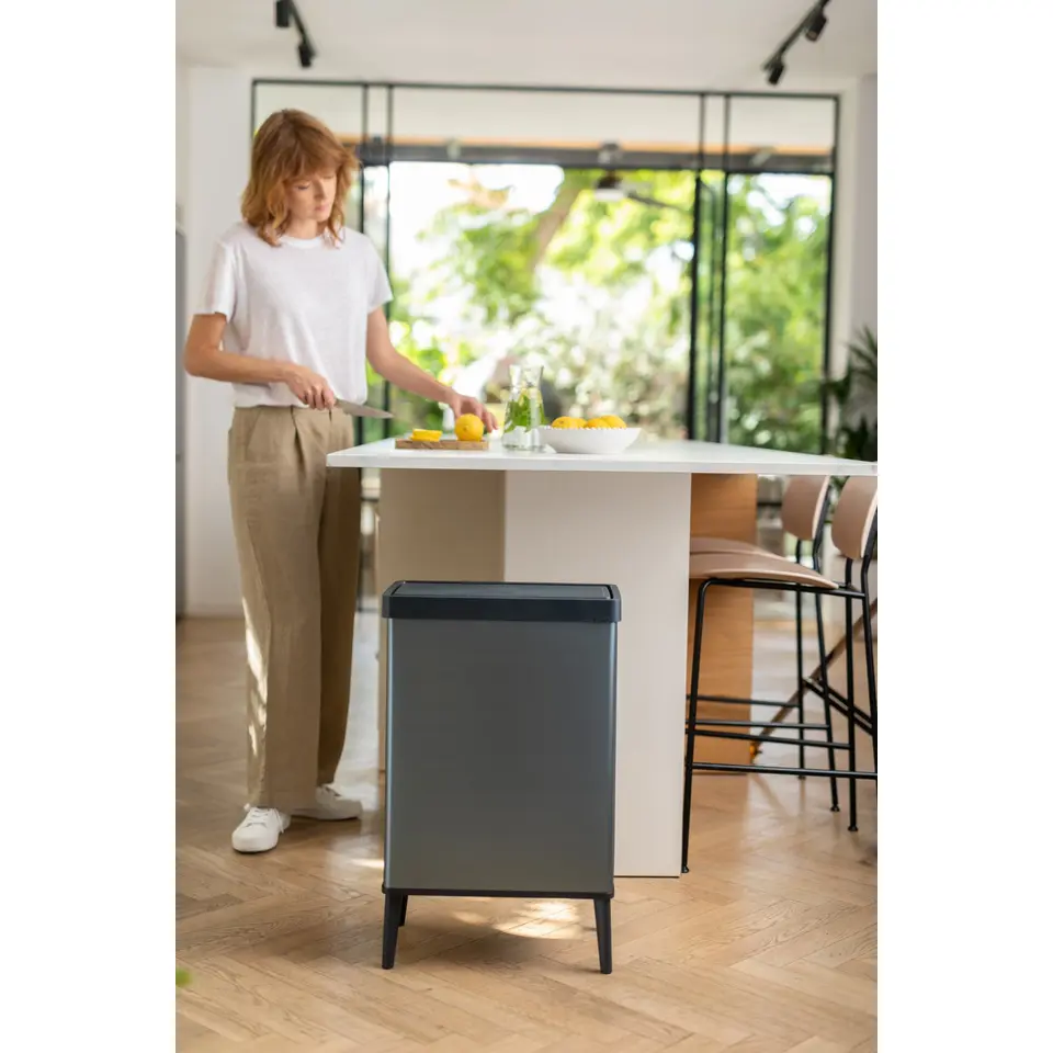 Curver Verto High 54L prullenbak - Grijs - 44x27x69cm