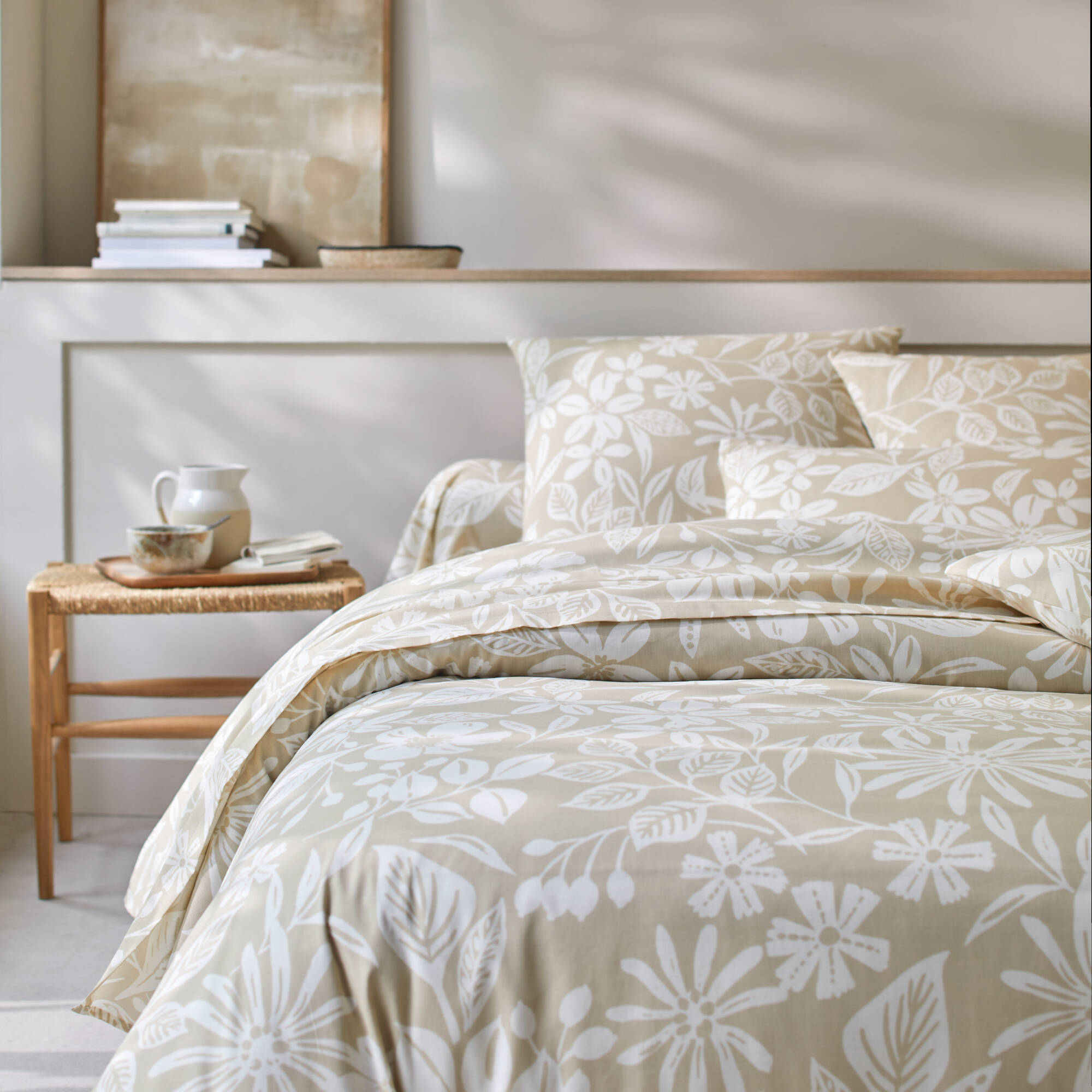 Linge de lit Céline en coton imprimé floral