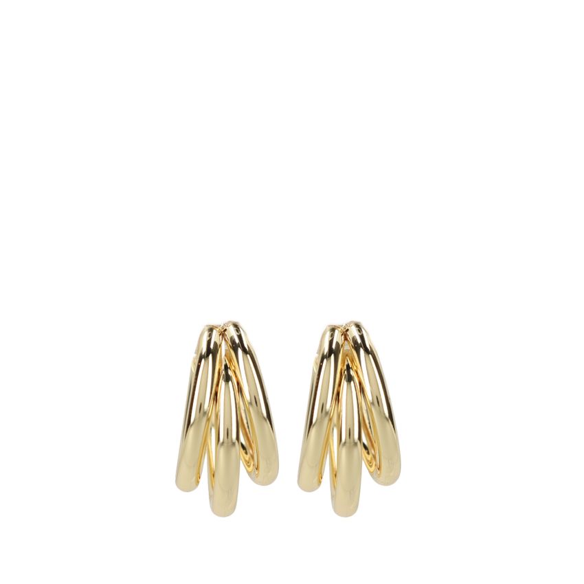 Manfield Goudkleurige ronde oorbellen