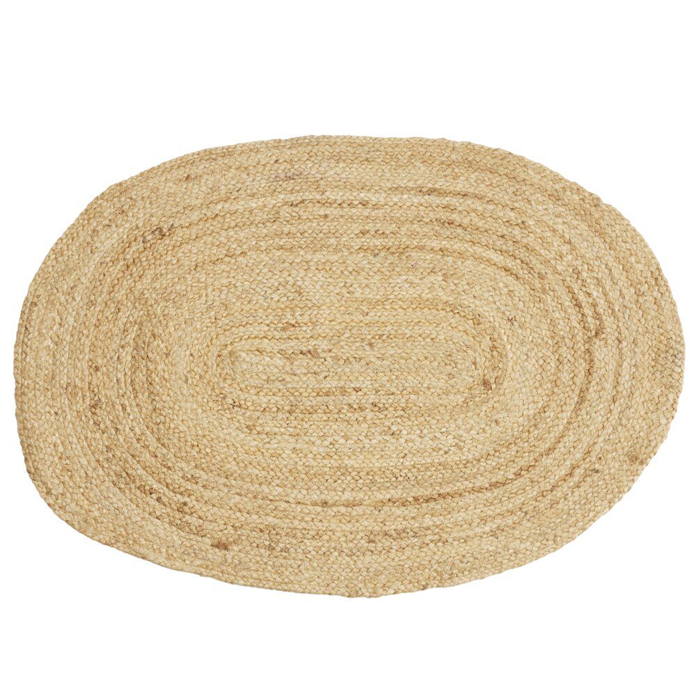 Tapis ovale en jute marron 120x170cm