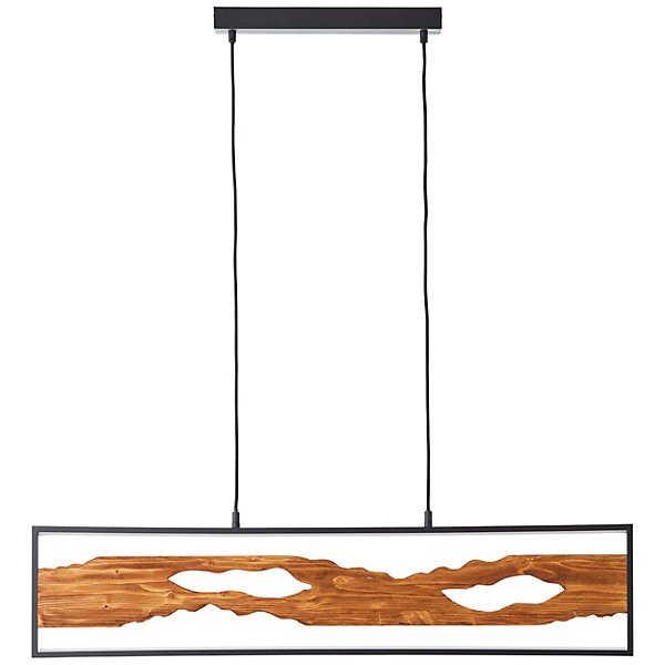 CHAUMONT Suspension noir/bois, aluminium/métal/bois LED intégrée 20W ampoule incluse