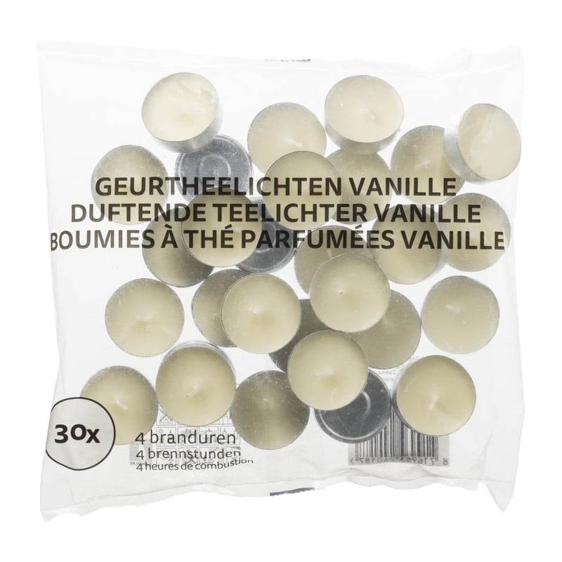 Geurtheelichten - vanille - set van 30