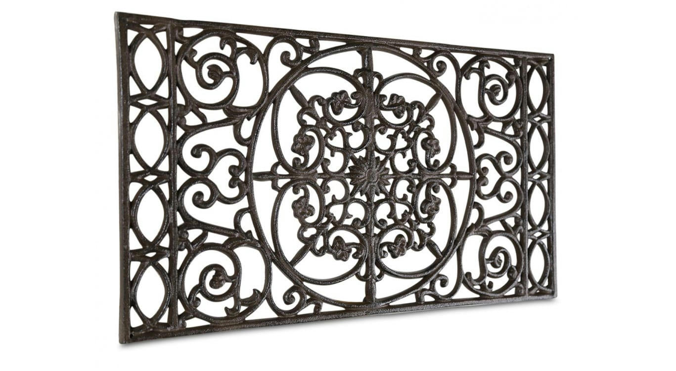 - Paillasson Rectangulaire Fonte Marron 66.5x37.5x2cm