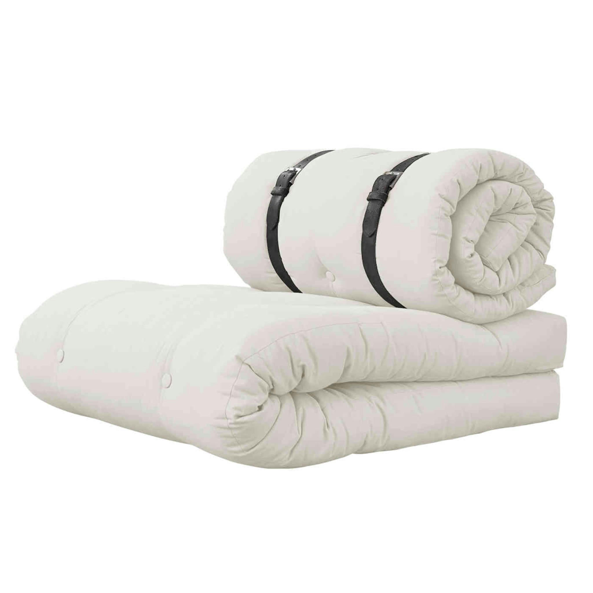 - Matelas futon pouf 2 en 1 ecru 70x200