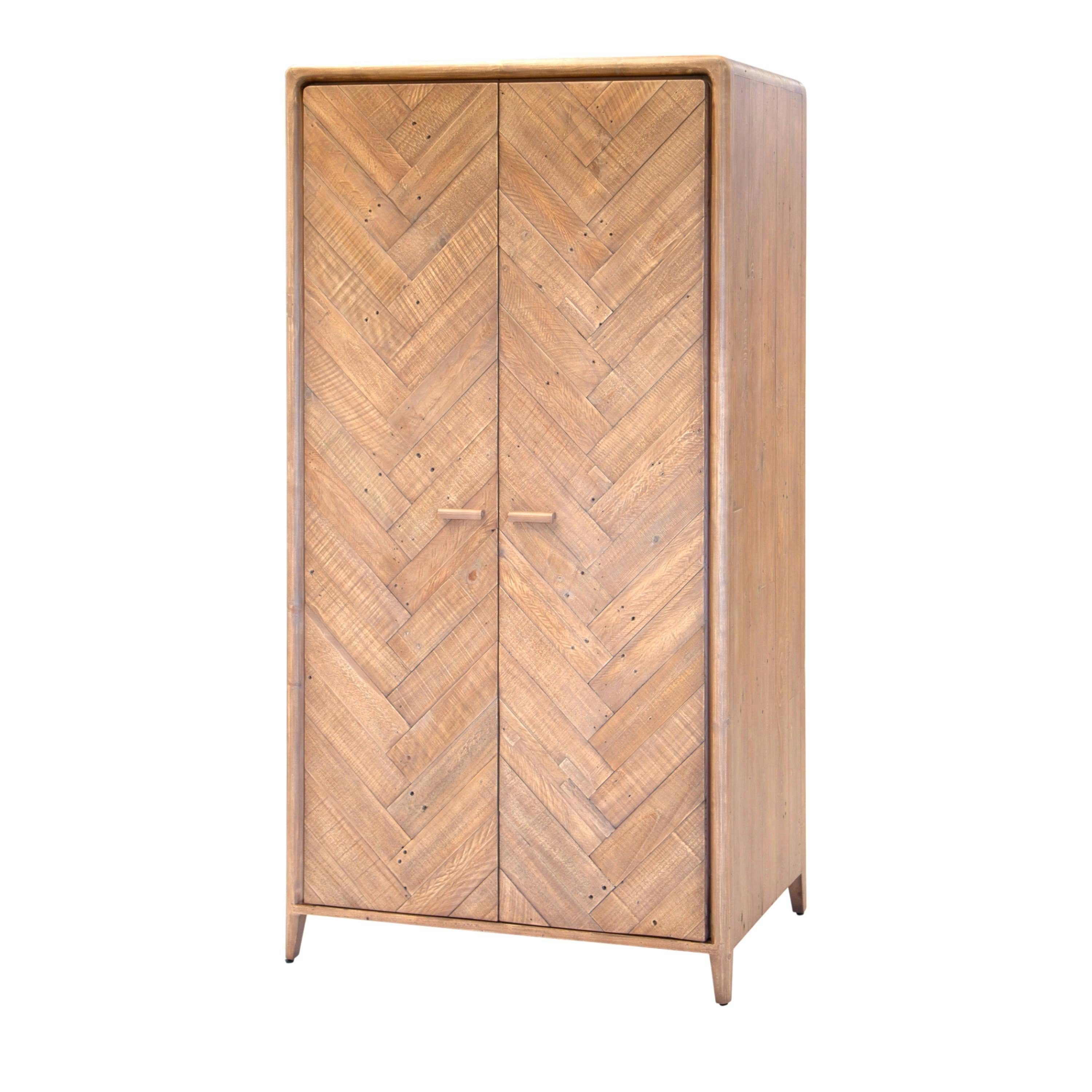 Armoire penderie 2 portes bois recyclé KEARNEY
