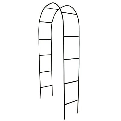 Arche double Blooma Makis en métal coloris noir L.120 x l.40 x H.240 cm