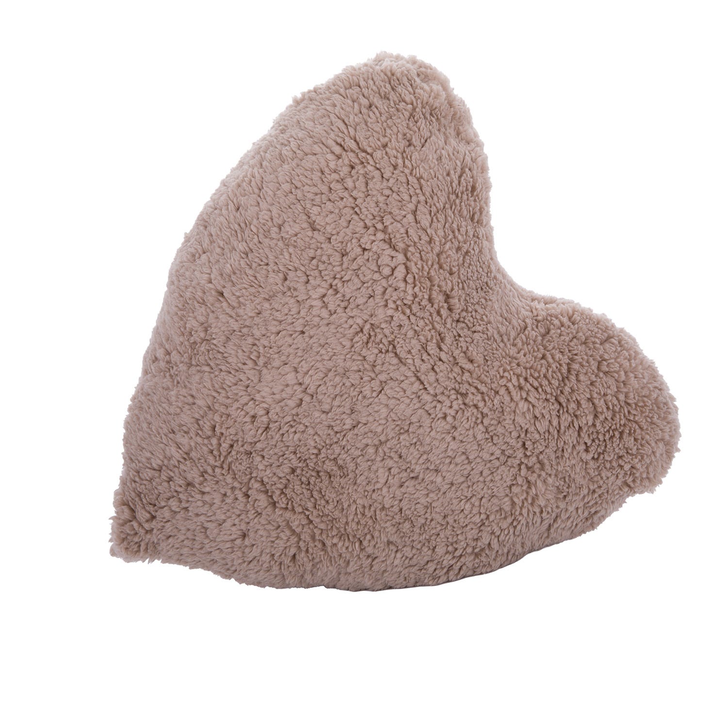Cuscino cuore arredo cammello sherpa 30x50 cm
