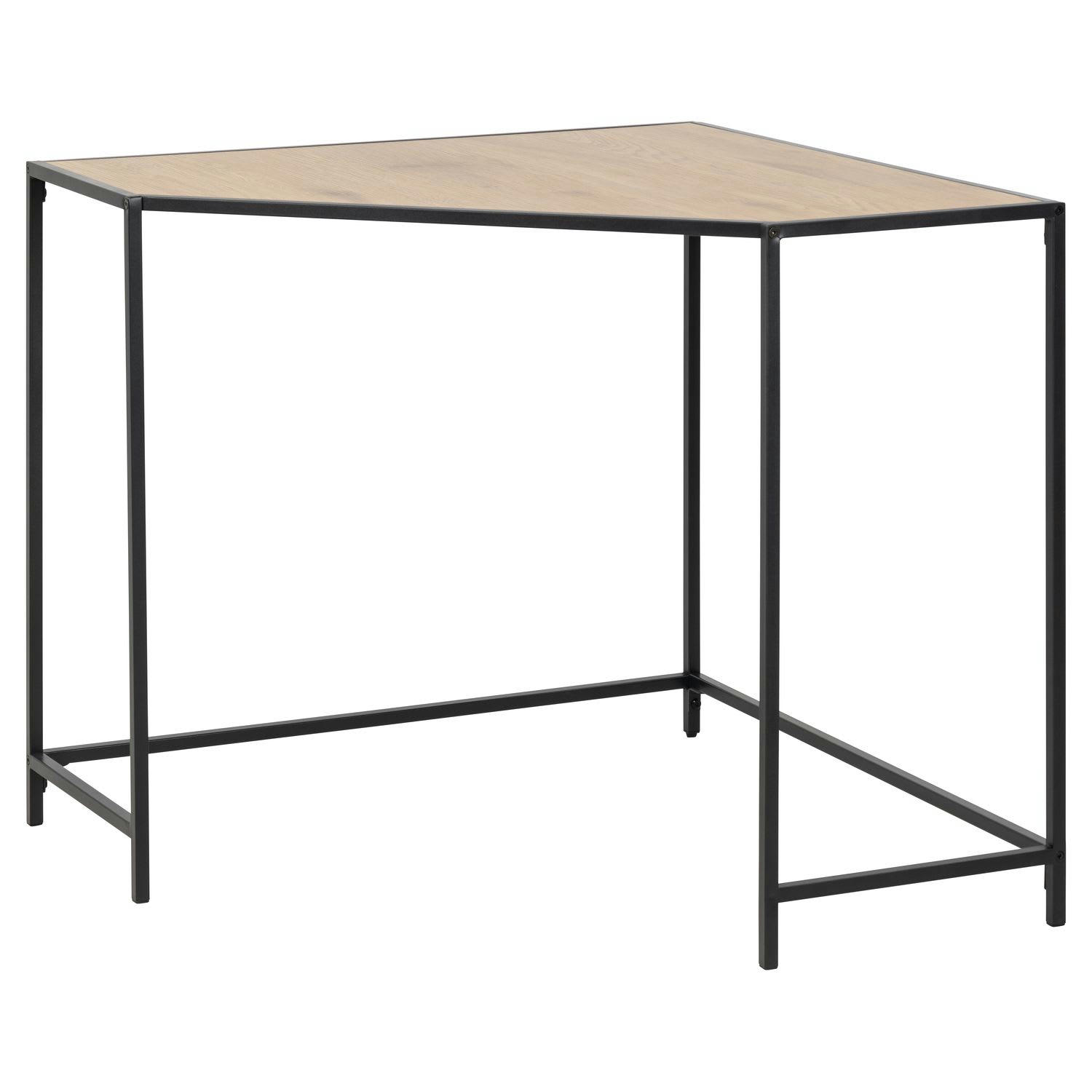 SIREINE - Bureau d'angle en mdf et métal beige