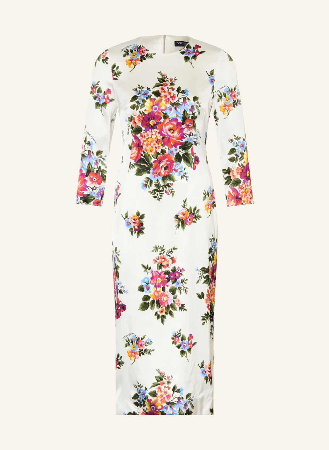 DOLCE & GABBANA Satinkleid mit 3/4-Arm