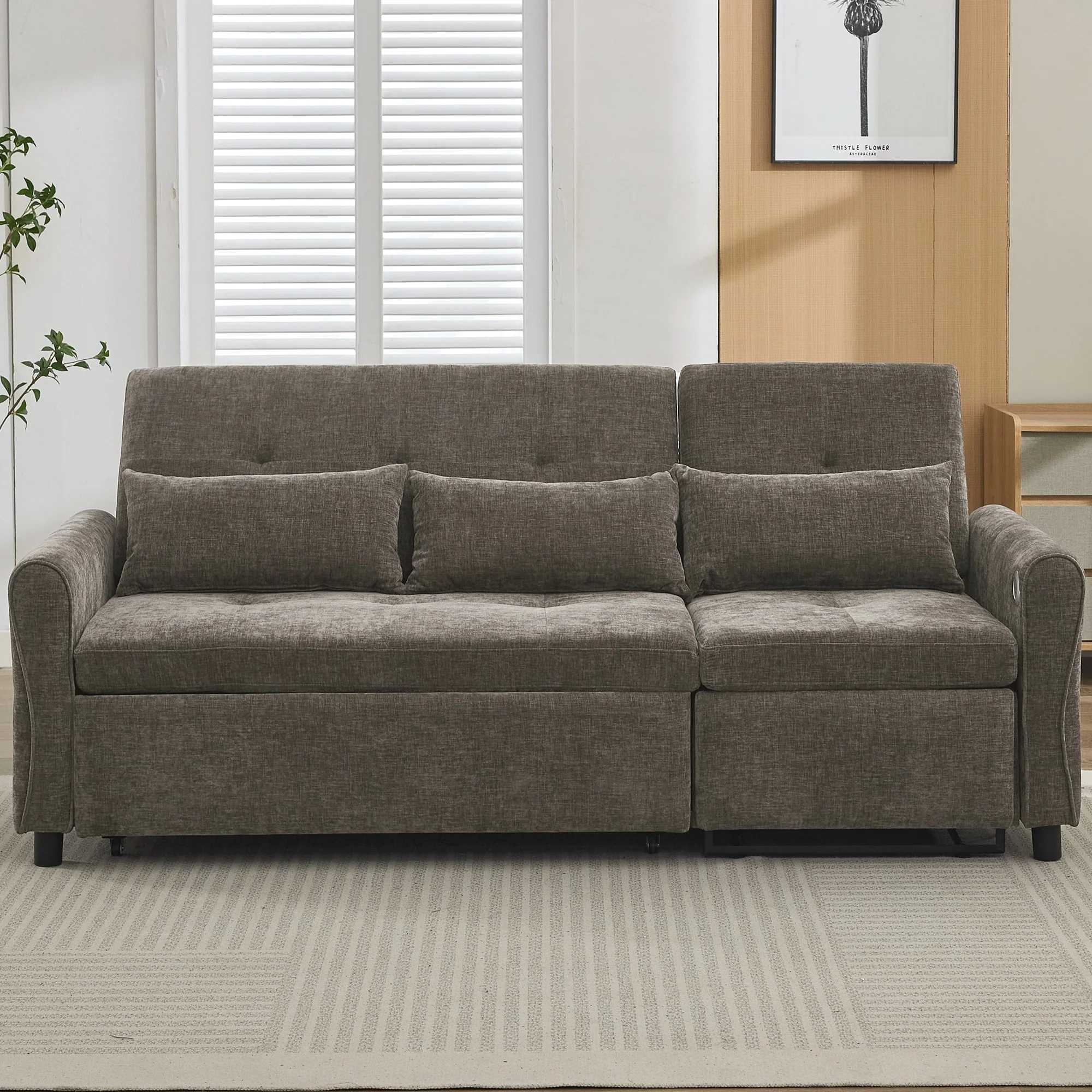 2-in-1 Sofa 82Inch Three-seater Sofa