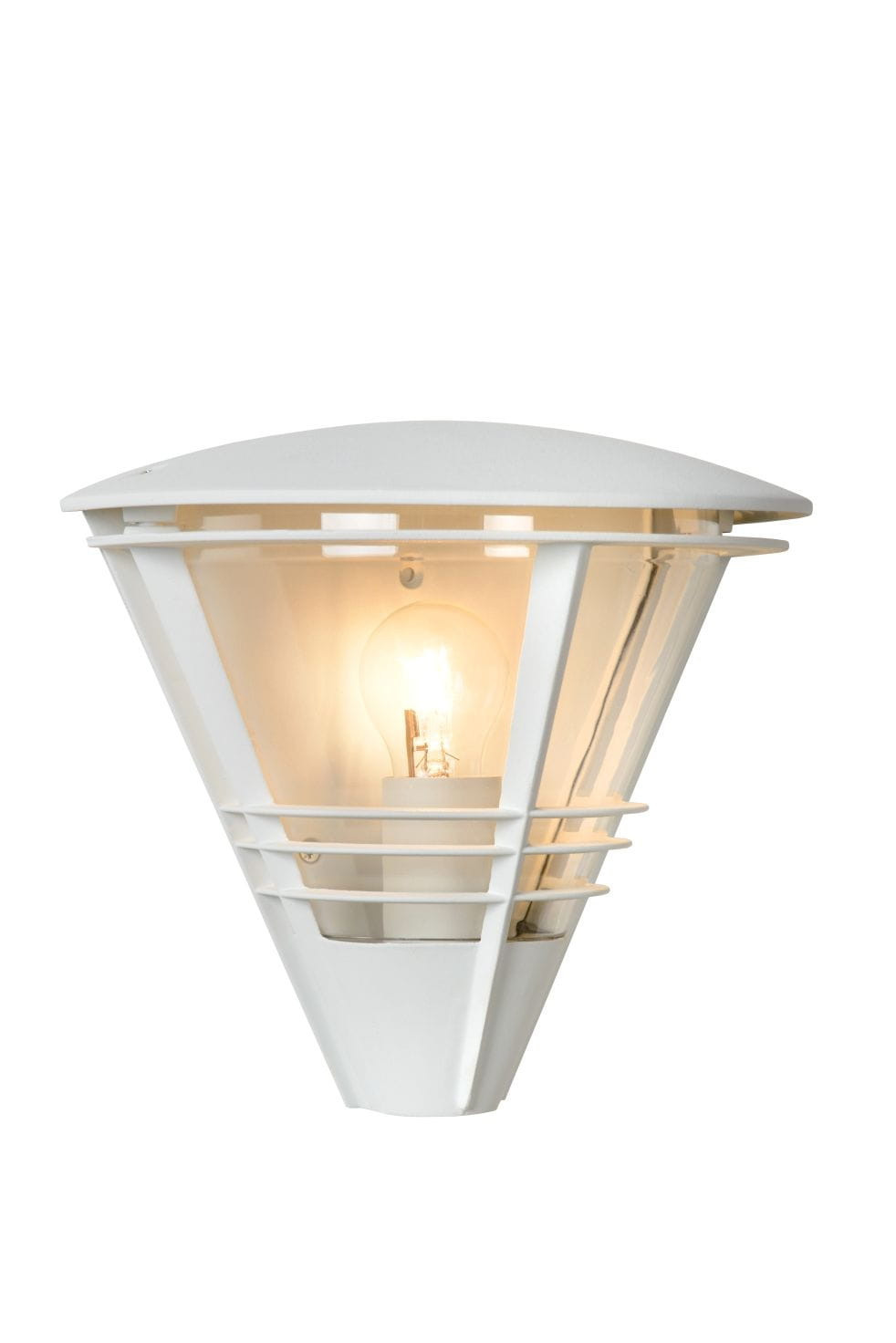 Kinkiet zewnętrznybiały transparentny LIVIA 1xE27x20W IP44 Lucide