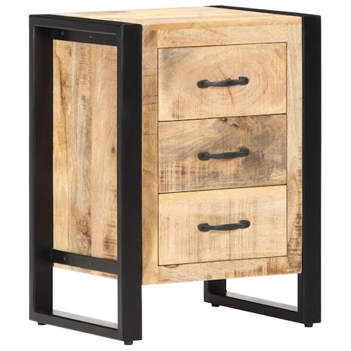 NNEVL Bedside Cabinet 40x35x55 cm Solid Mango Wood