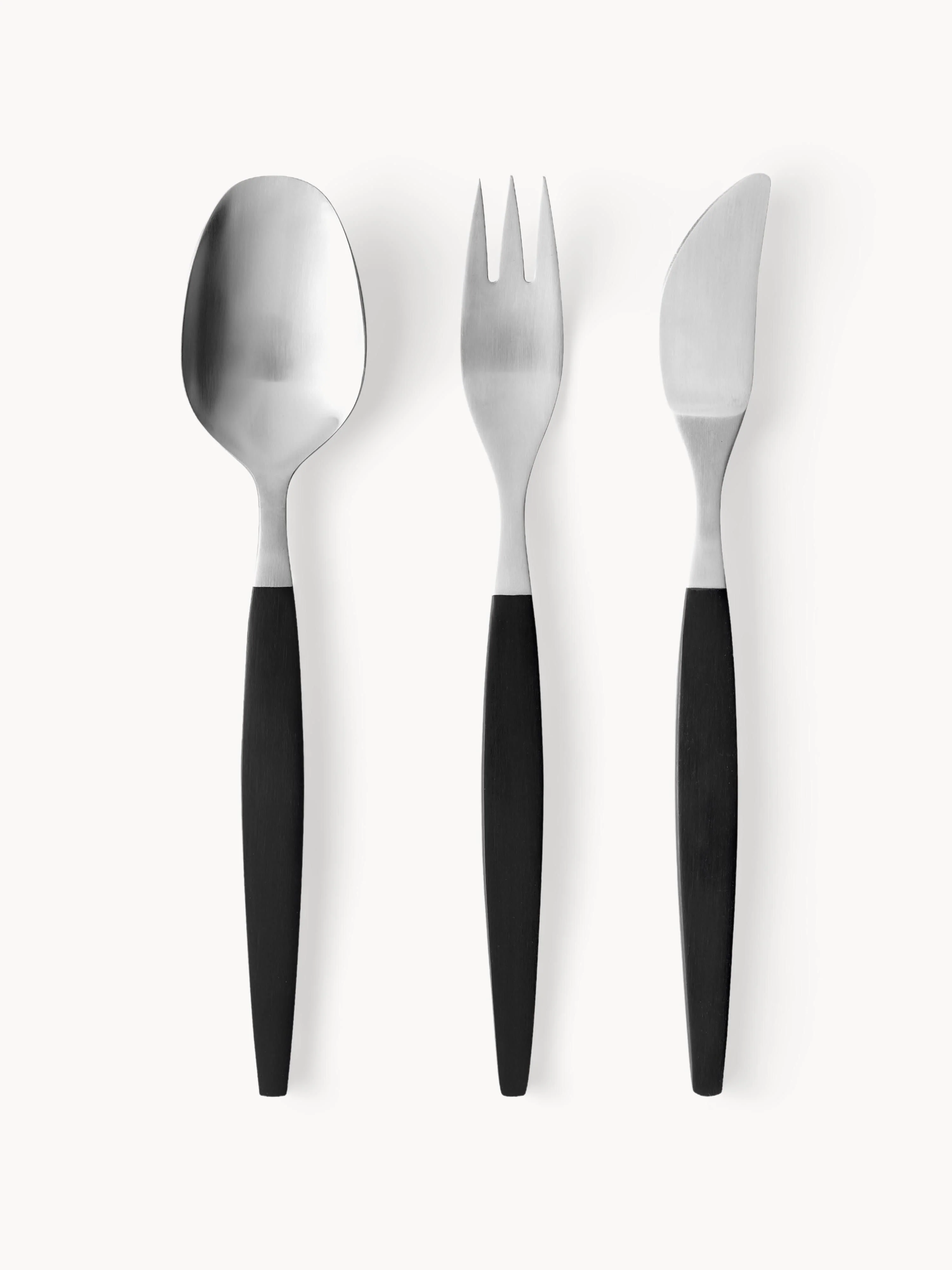 Matt gebürstetes Besteck-Set Focus de Luxe, 4 Personen, 12er-Set