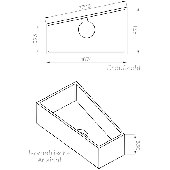 Wannenträger »Galia «, BxHxL: 62,3 x 63 x 167 cm, weiß