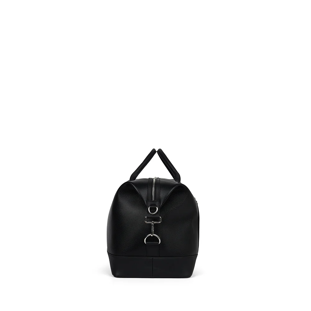 The June - Black Vegan Leather Travel Bag
