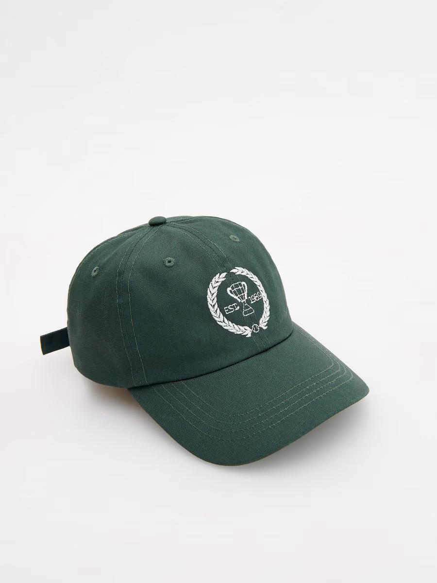 Cotton Cap With Embroidery