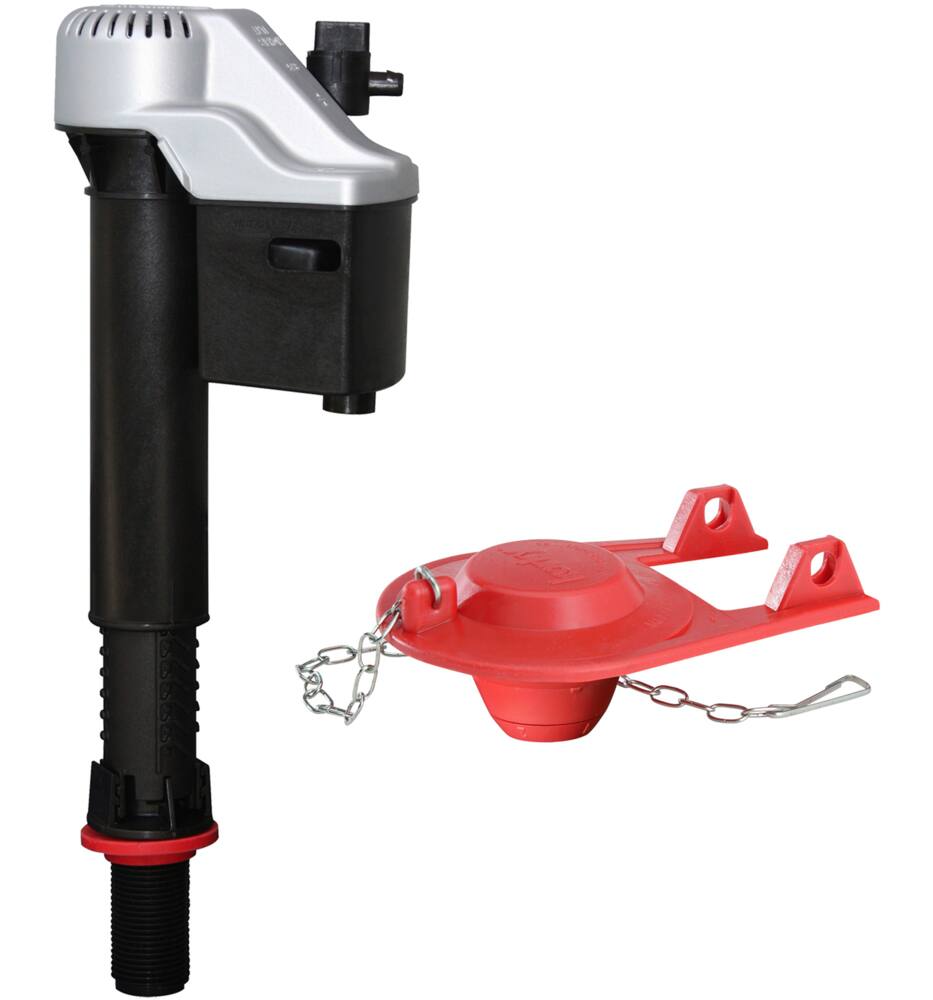 Korky QuietFILL Platinum Fill Valve & Toilet Flapper Kit, 2-in