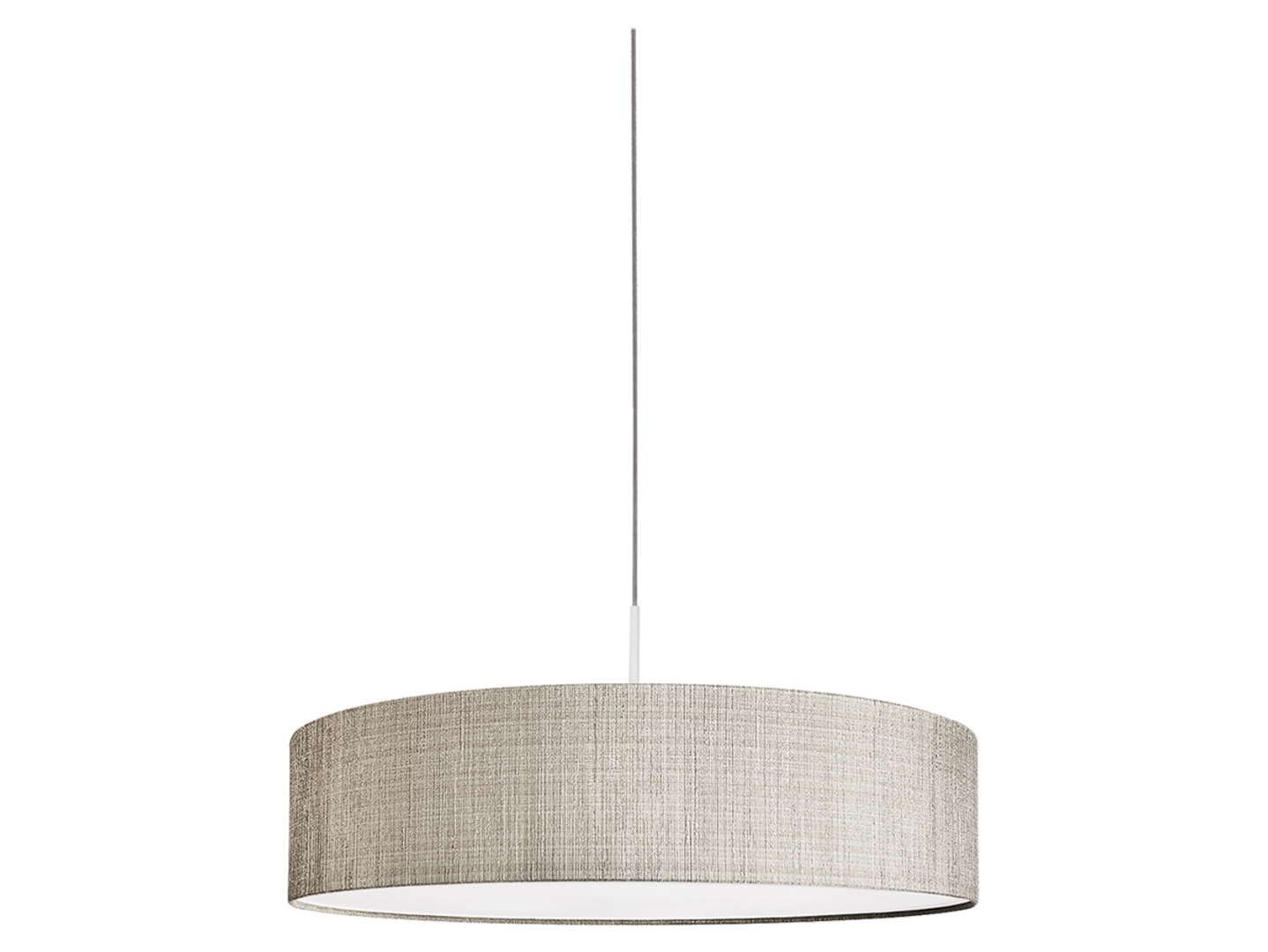 Lampa wisząca Turda 3-punktowa tkaninowa szara