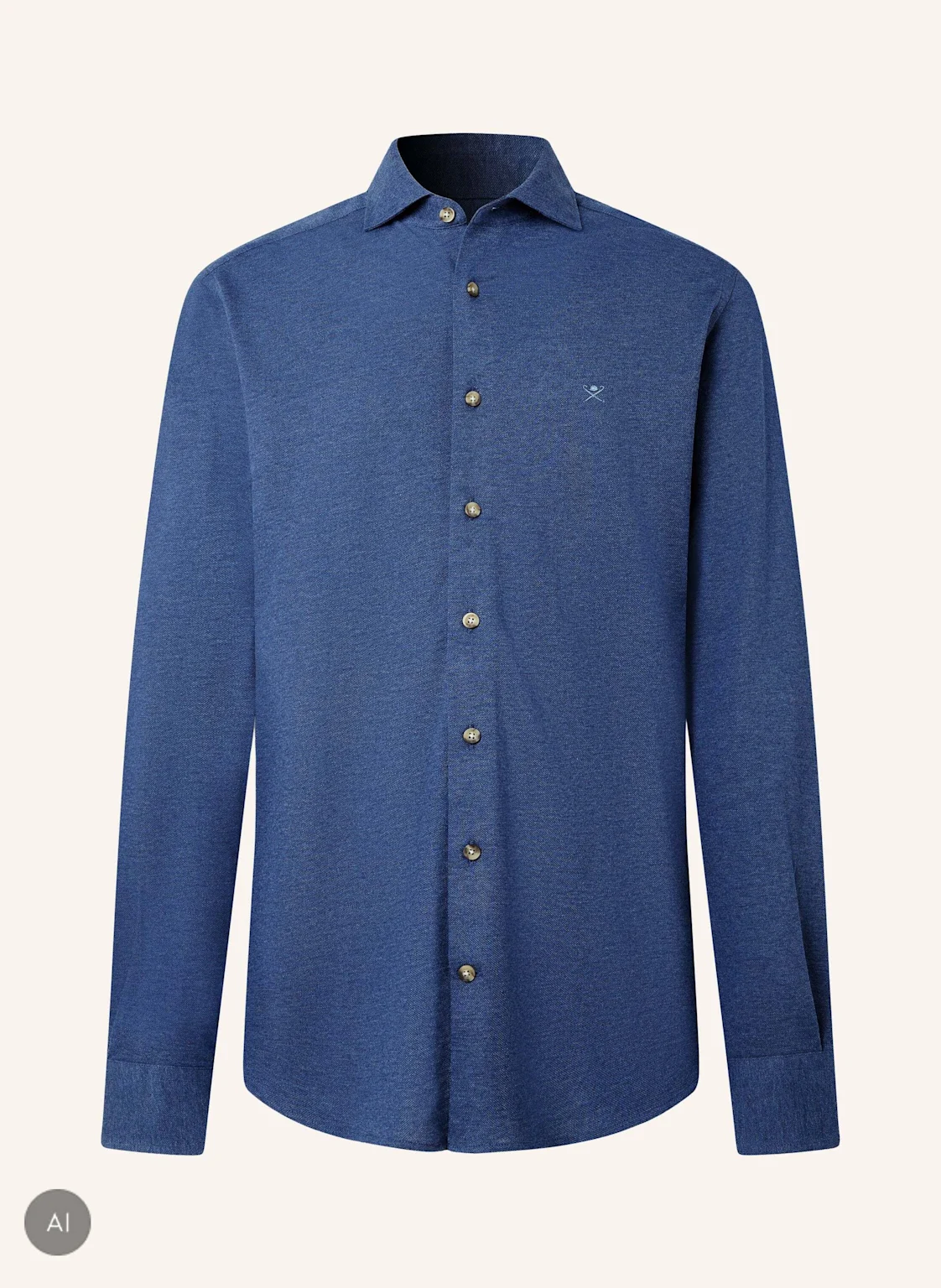 HACKETT LONDON Freizeithemd MELANGE JERSEY PIQUE