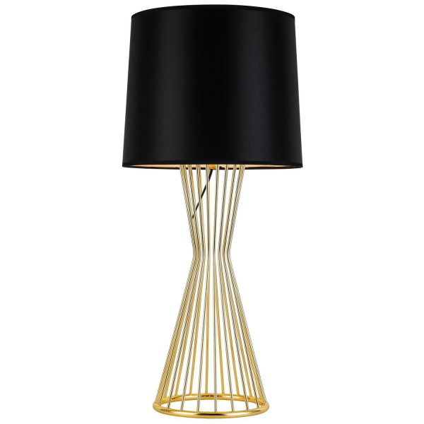 LAMPA STOŁOWA 85cm czarno-złota FILO TABLE klasyka