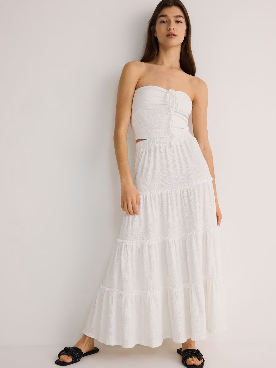 Maxi Skirt With Rufflesjupe Maxi