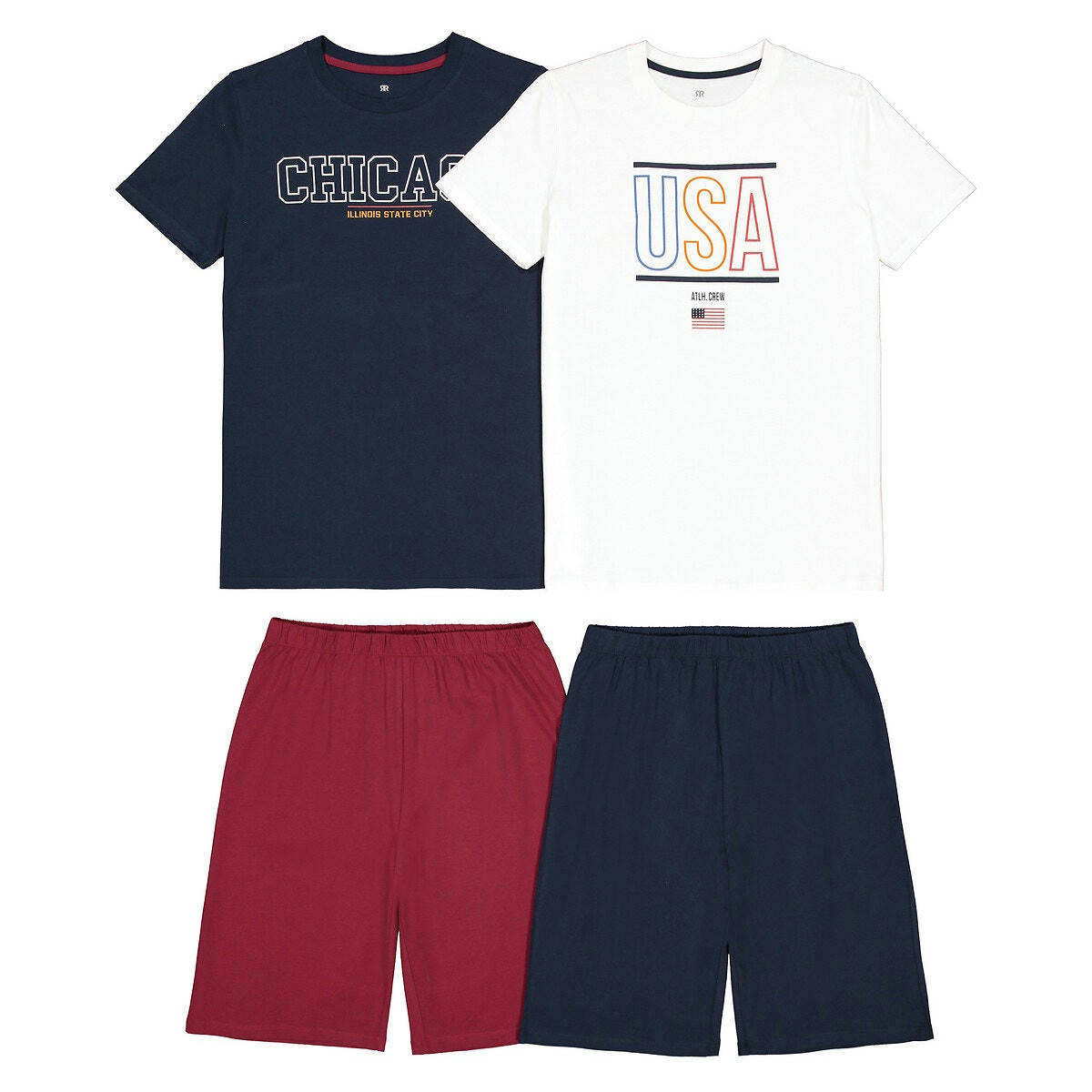 Lot de 2 pyjashorts coton bio