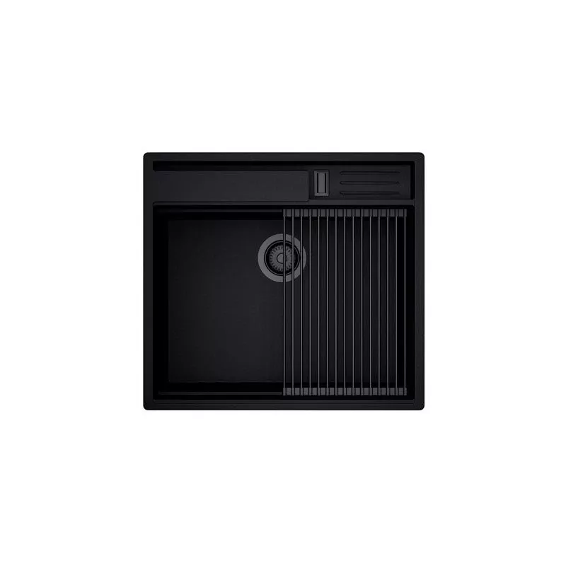Zlewozmywak granitowy Silvano 60.1 Black/bl Mat