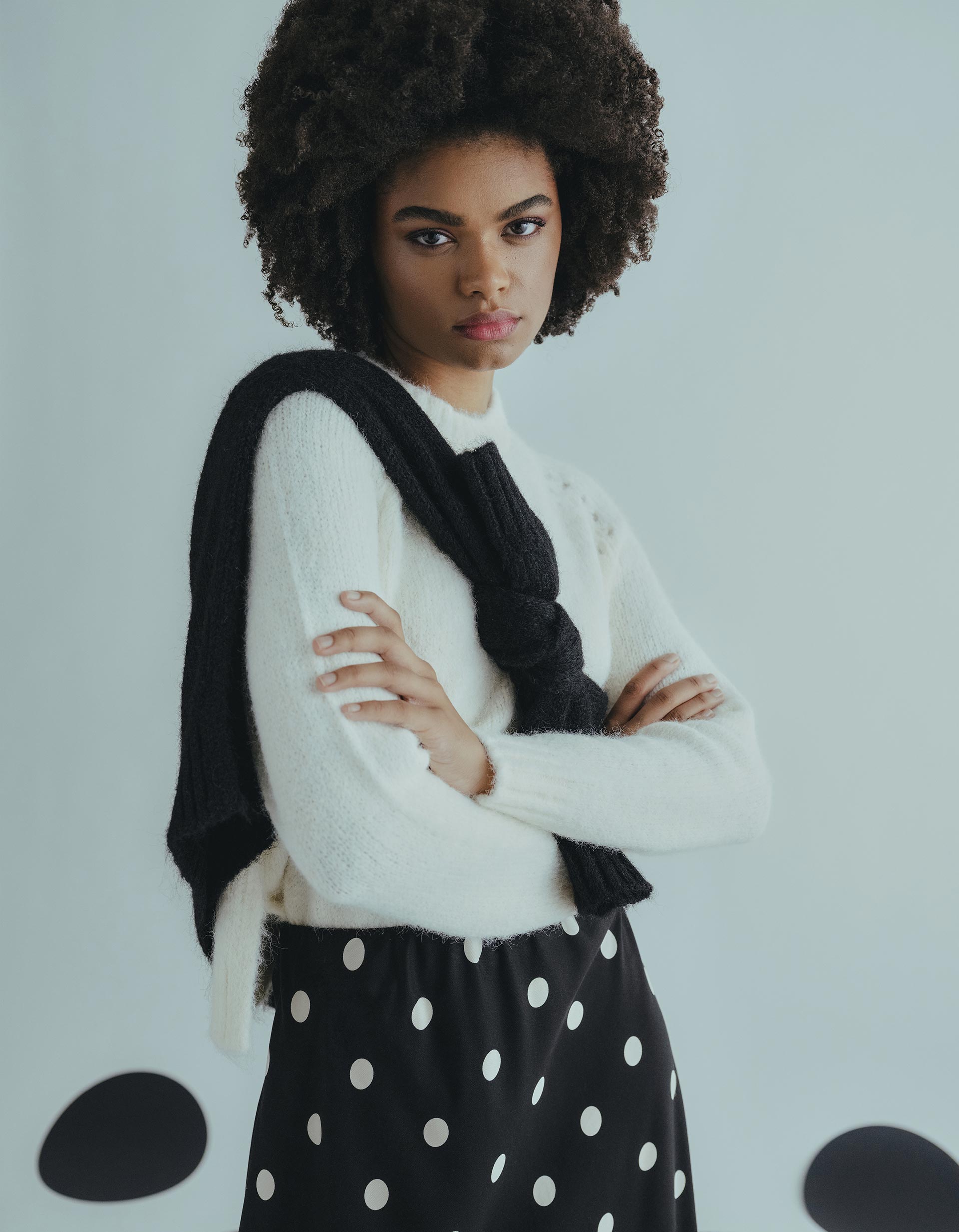 Camisola com Algodão, Mulher, Bege claro
