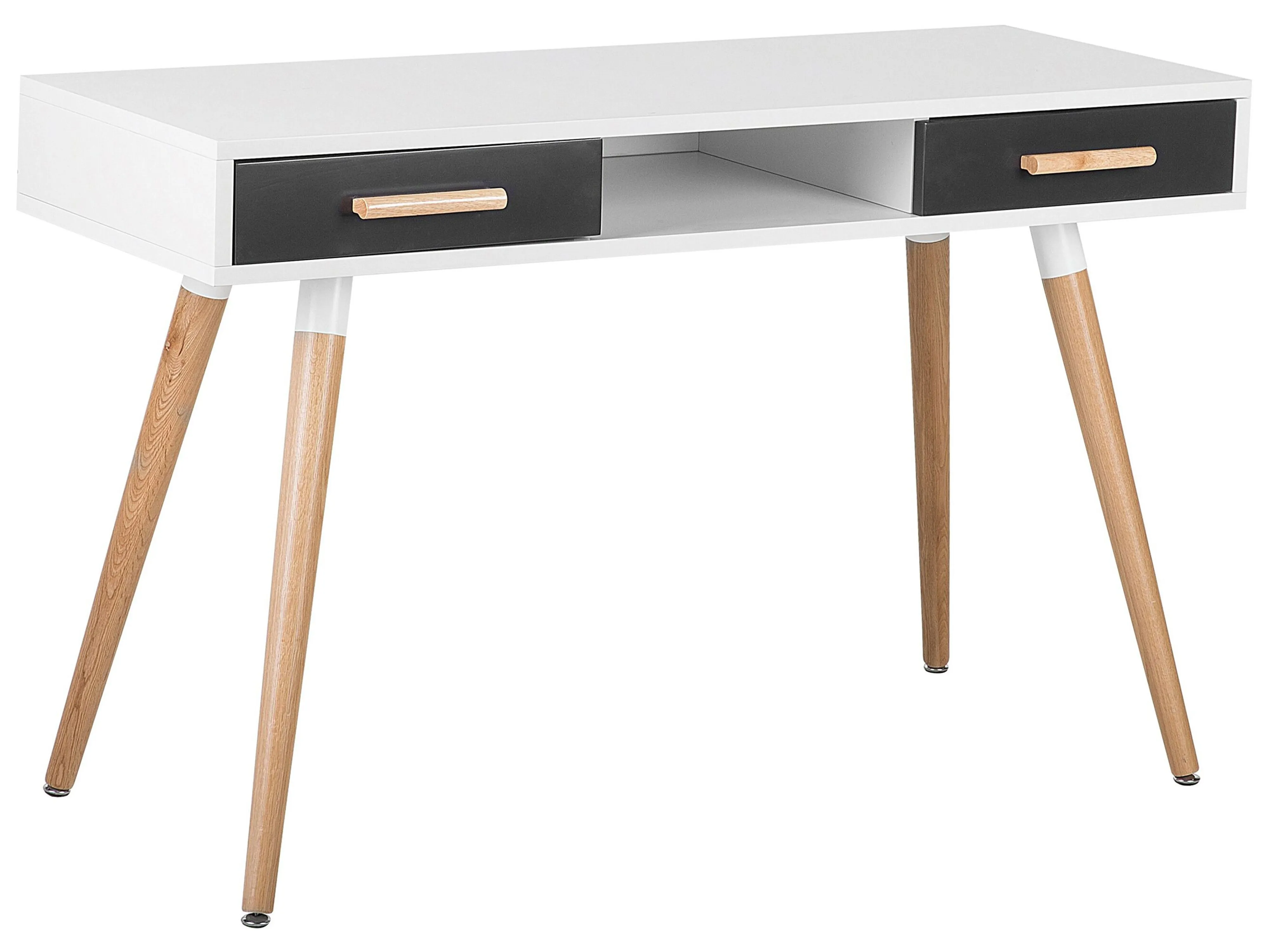 Home Office Desk FRISCO Grey 120 cm 45 cm with Drawers