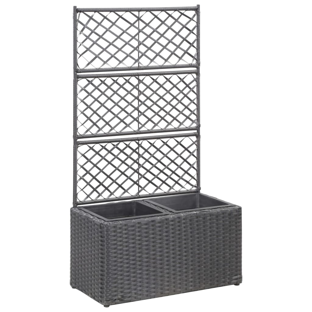 Donica Czarny 58 x 30 x 107 cm Technorattan vidaXL