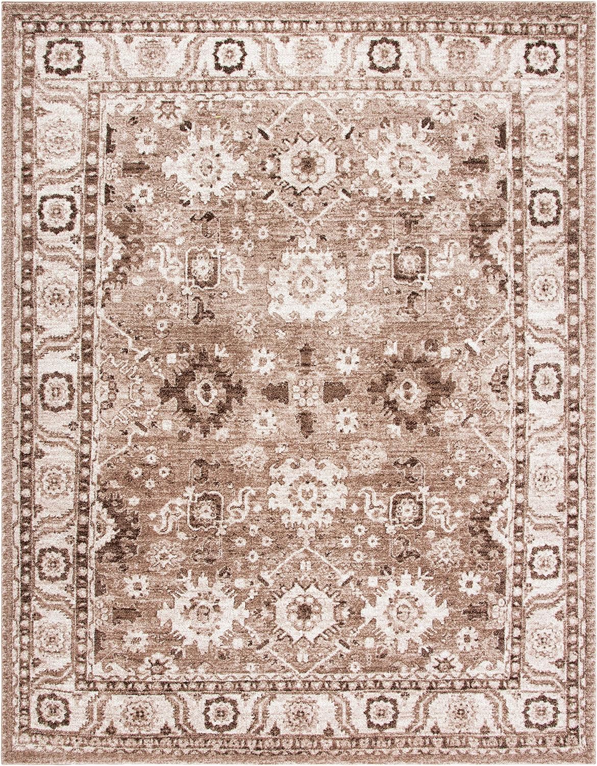SAFAVIEH Area Rug 8x10 - Vintage Hamadan Collection - Large - Taupe, Traditional Persian Design, Non-Shedding & Easy to Clean, Ideal for Living Room, Bedroom, Dining Space (VTH214T)