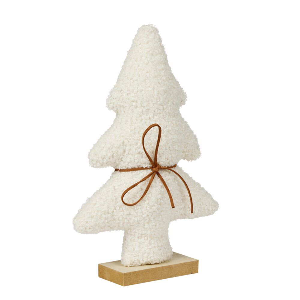 Sapin de No&euml;l à poser effet bouclette H30cm (3 modèles)